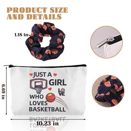 Basketball Christmas Birthday Gifts for Women Girls Basketball Lover Sports Gifts for Mom Aunt Farewell Retirement Gift for Basketball Player Coach Travel Makeup Bag Cosmetic Bags