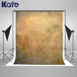 Kate Photo Background 1.5 x 2.2 m Rust Yellow Retro Abstract Portrait Background for Photography Photo Studio Microfibre Cloth Fabric with Rod Pocket (Background Only)