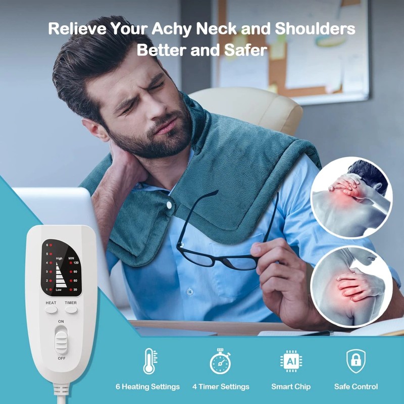 NIUONSIX Heating Pad for Neck and Shoulders, Birthday Gifts for