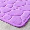 Embossed Pebble Microfiber Bath Mat with Anti-Slip Backing, Soft Floor