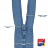 18" (45.7cm) White Zip - Closed-End - Dressmaking, Sewing &