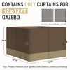 COWVIE 4-Panel 12' x 12' Gazebo Replacement Curtains, Patio Privacy