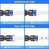 200 pcs Straight Push Connectors Plastic Quick Release Connectors Air