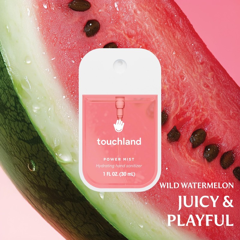 Touchland Hydrating Hand Sanitizer Spray, TROPICAL Trio Set (Mango Passion,