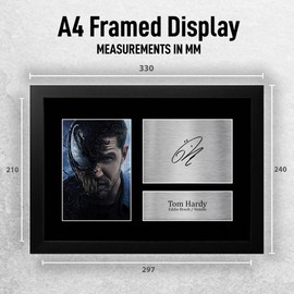 HWC Trading FR A4 Tom Hardy Venom Gifts Printed Signed Autograph Picture for Movie Memorabilia Fans - A4 Framed