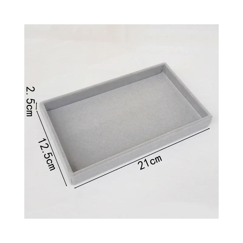 Vellure Velvet Jewelry Organizer Drawer Tray – Stackable Compartments for