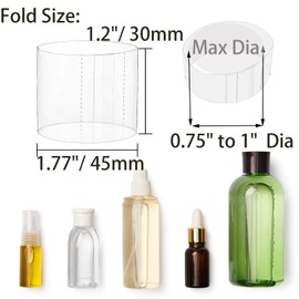 TOPZEA 1000 PCS Heat Shrink Wrap Bands for Bottle Top, 45 x 30mm Clear Perforated Shrink Wrap Sleeves Bottles Seals for Essential Oil Bottles, Dropper Bottle Cap Fits 3/4" to 1" Diameter, Easy to Use