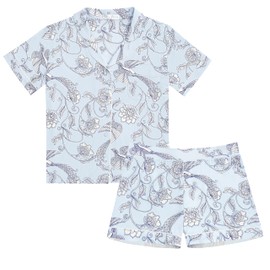 Pop & Plum Soft Cooling Viscose Bamboo Pajamas for Women, Comfy PJs for Summer, Matching Button Up Pajama Shorts Set, Super Soft Pajamas