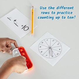 hand2mind Ten Frame Sensory Bubble Poppers, Pop Fidget Toys for Kids, Math Manipulatives Kindergarten, Counting Toys, Fine Motor Toys, Fidgets for Classroom, Calm Down Corner Supplies (Set of 6)