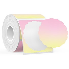 SUPVAN Katasymbol T50M Pro Label Tape Paper, Waterproof Labels for Home, School, Office, Diameter 50 mm, 140 Labels/Roll (Flower)