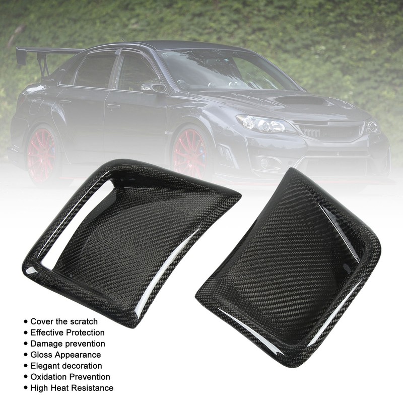 Carbon Fiber Front Bumper Side Vent Cover Replacement for STI
