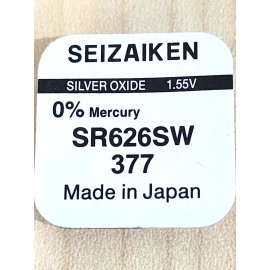 2 x FRESH Seiko/Seizaike<wbr/>n 377 376 SILVER OXIDE WATCH BATTERY SR626SW SR626W