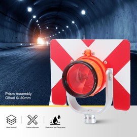 High-Precision Surveying Prism for Total Stations with Die Casting Aluminum Body - 64 mm Diameter, Copper Coating and Versatile Offset 0/-30 mm