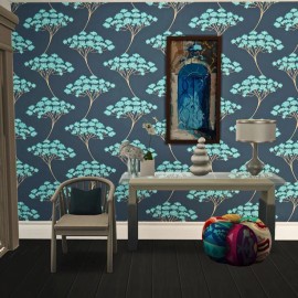 Brewster Home Fashions Kenneth James 2671-22409 Banyan Navy Tree Wallpaper