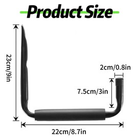 CROISSANT 2Pack Garage Storage Ladder Hook, Suitable for Kayak Hangers for Garage Wall, Heavy Duty Hooks for Hanging 50 lbs