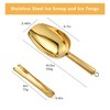 Stainless Steel Ice Scoop and Ice Tongs, Akamino Small Round
