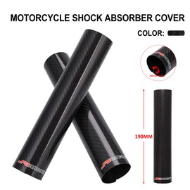 JFG RACING Motorcycle Carbon Fiber Fork Wrap Boots Gator Guard Protector Front Shock Covers Gaiters For Most Dirt Bike, 2 PCS 190mm