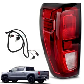 KNSPEC Halogen Tail Light Assembly Compatible with 2019-2025 Sierra 1500/2500 HD/3500 HD Halogen Brake Light Taillight Left Driver Side GM2800309 84968736(19-24 Sierra 1500 Left Driver Side)