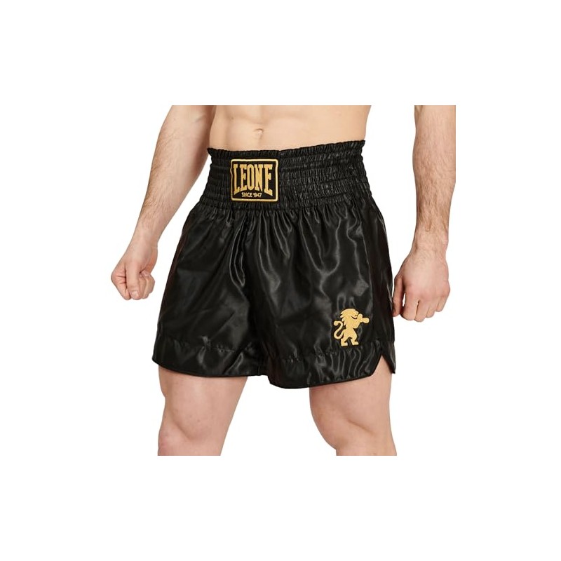 Leone 1947 BASIC 2 Muay Thai Kickboxing Shorts, Black