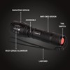 JARDLITE LED Emergency Handheld Flashlight with Adjustable Focus, Water Resistant,