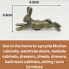 Antique Brass Animal Inspired Rabbit Design Knobs - Iron Drawer,