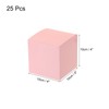 uxcell 25 Pcs Pink Gift Boxes, 4"x4"x4" Kraft Paper Candy
