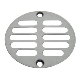 Danco 88921 Slotted Design Shower Drain Strainer, For Use With 3-3/8 in Shower Drains, Steel, Chrome Plated