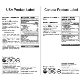 Food to Live Organic Carnaroli Rice, 1.5 Pounds – Premium Italian Risotto Rice, Ideal for Creamy Risottos and Gourmet Cooking, Non-GMO, Vegan, Kosher, Bulk