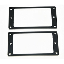 2pcs Metal Black Humbucker Pickup Mounting Ring Flat Bottom Pickup Frame