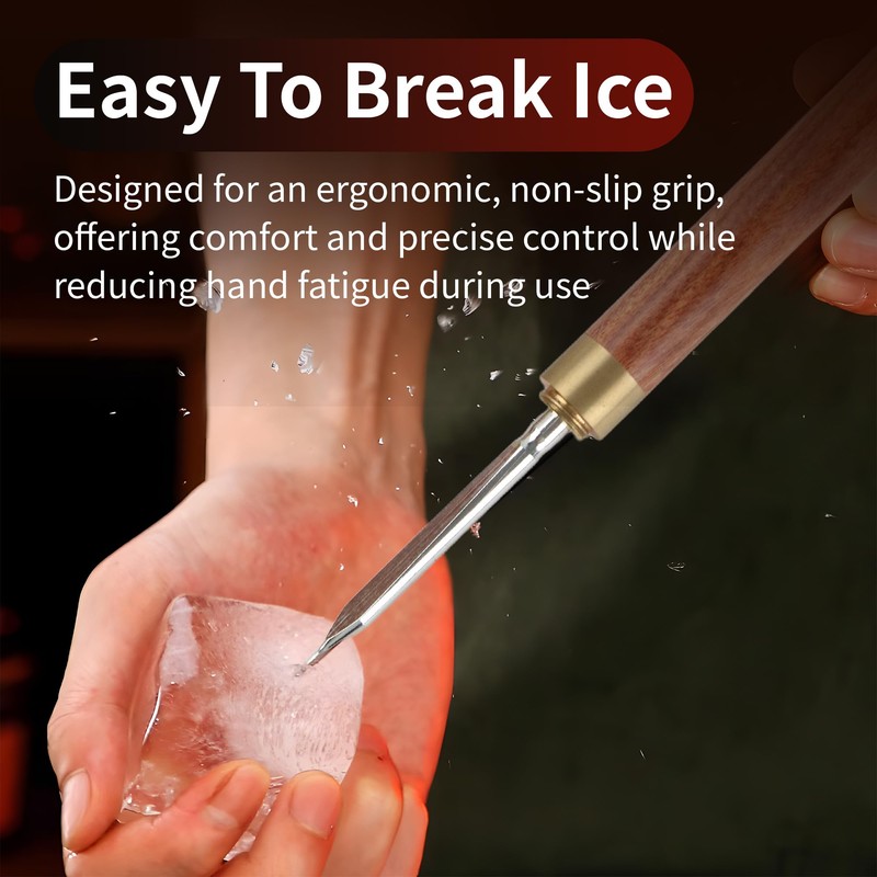 MCSDFN 2 Sizes Stainless Steel Ice Picks with Safety Cover,