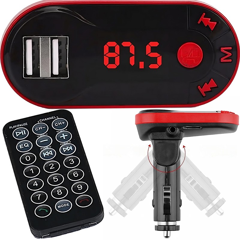 Retoo FM Transmitter for Car, Radio Adapter, Car Charger, Remote