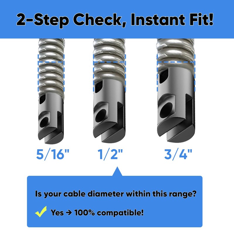 4-Piece Drain Snake Attachment Replacement Cutters-Boring Bulb Cutter,C-Cutter,Spade Cutter,Arrow Cutter-Compatible