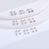 Sterling Silver Stud Earrings for Women Men Girls, 3 Pairs