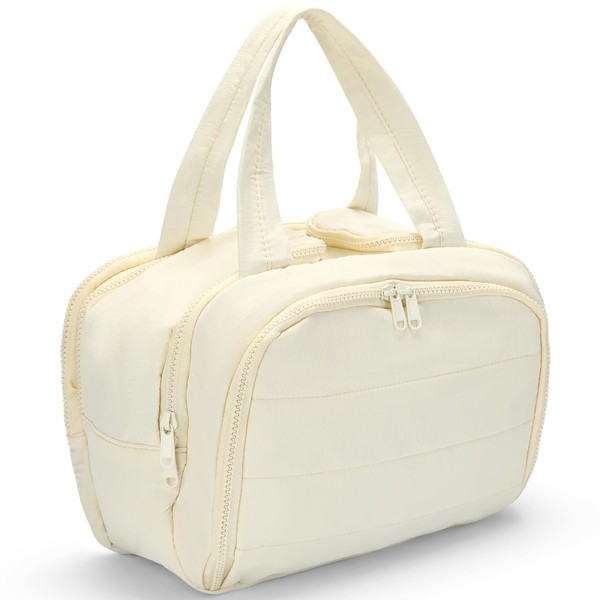 Azooken Travel Toiletry Bag,Stylish Large Wide-open Travel Bag for Women,Puffy