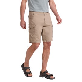 Mountain Warehouse Lakeside Mens Shorts - 100% Durable Twill Cotton Cargo Shorts, Durable Shorts, 6 Pockets - for Walking, Running, Hiking & Camping Beige Men's W32