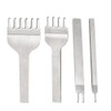 4 Pcs Hole Chisel 1+2+4+6 Prong Leather Punch Tool DIY