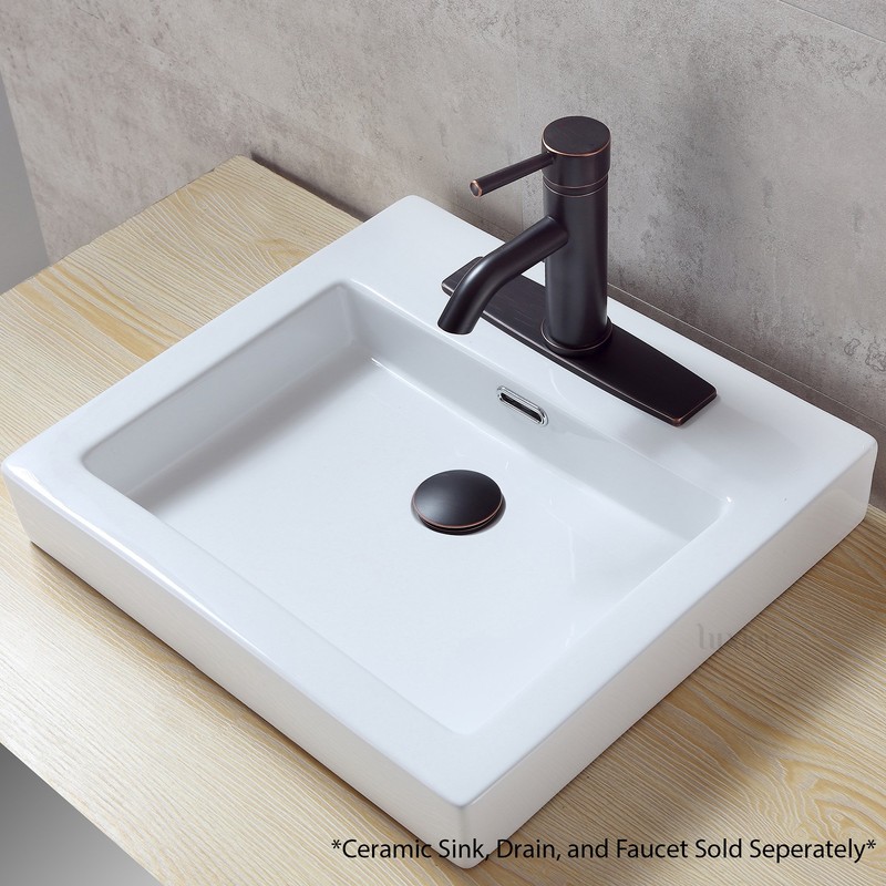 Luxier DKPL-10O 10" Kitchen Sink Faucet Hole Cover Deck Plate