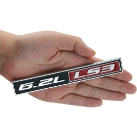 Unbranded 2 Pack 6.2L LS3 Badge 3D Adhesive Emblem Decal for Universal Car Trucks