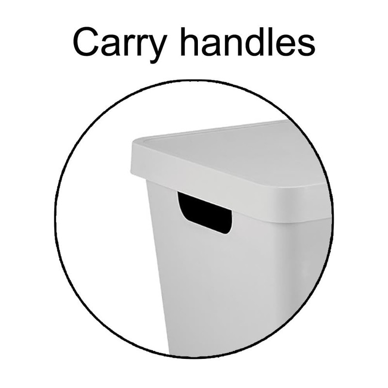 Storage Container With Lid Smart Home Organising Solution 17L Cream