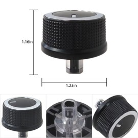 3Pcs A/C Heater Temp Control Knob Fit for GMC Savana 1500 2008-2014 by BLUE ELF