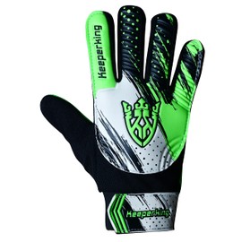Keeperking Clawxen Goalkeeper Gloves, Boys and Girls, Junior Football Gloves, Football Player Gloves for Boys Goalkeeper Gloves (7, C3-Green)