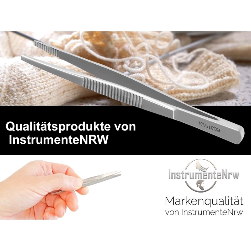 Straight anatomical tweezers 9.0 cm made of stainless steel in