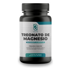 NAIMA Treonato de Magnesio, 100 Cpsulas  Con Hongo Melena de Len y Vitamina C  Suplemento Alimenticio 100 Puro y Natural Concentracin, Mente Activa,  
