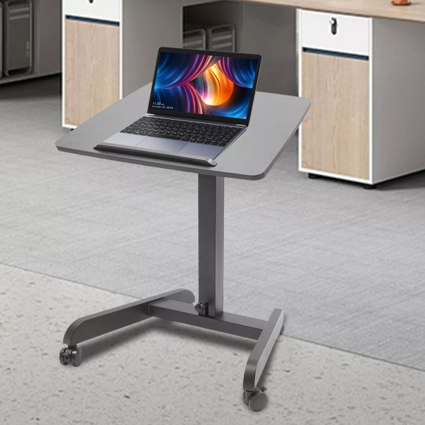 GDRASUYA10 Laptop Rolling Desk Height / Angle Adjustable Freestanding Mobile