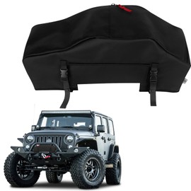 FormiPow Waterproof Winch Cover, High Quality UV-resistant Winch Protective Cover with Zipper, for 8,000-13,500 lb Winches (Black)