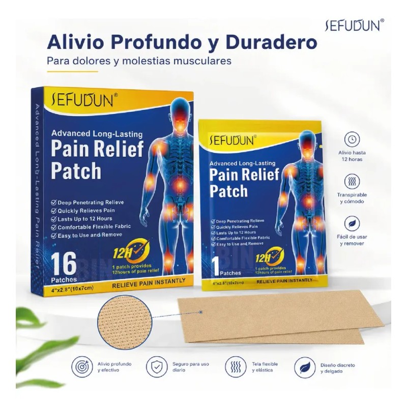 Parches Apoyo Para Alivio Del Dolor Beige