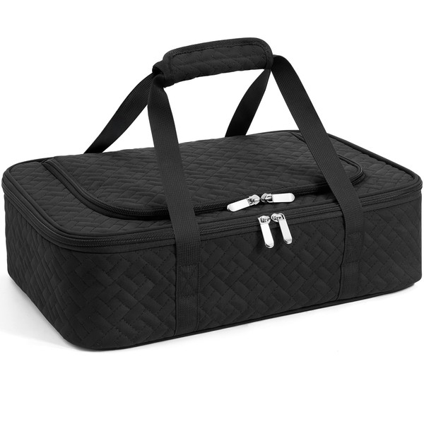 Insulated Casserole Carrier - Rectangular Texture Portable Casserole Carrier for