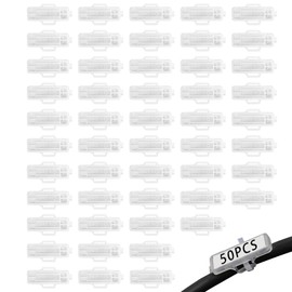 Pack of 50 Transparent Cable Labels, Dog Box, Cable Labelling, Cable Ties Tags Box, Transparent, Reusable Cable Markers Made of Nylon, Waterproof and Dustproof