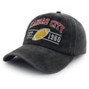 Terojnkl Embroidered City Football Hat for Men Women, Adjustable Unisex