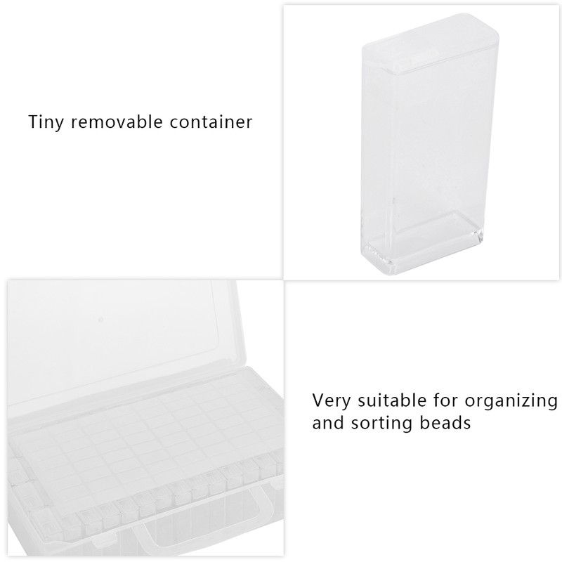 64 Gird Diamond Painting Container Clear Plastic Cross Stitch Hand‑Made